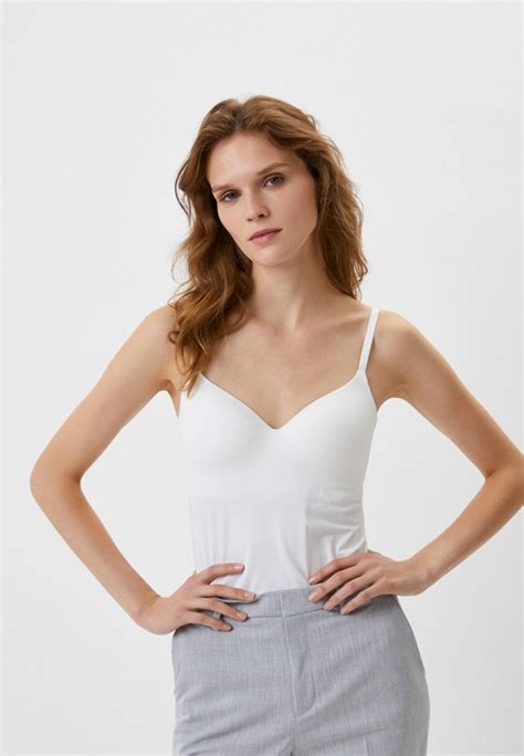 Майка UNIQLO бесшовная с бра AIRism, цвет: белый, RTLABW766901 — купить ...