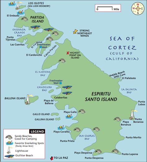 Espíritu Santo Map - Sea & Adventures/Mar Y Aventuras