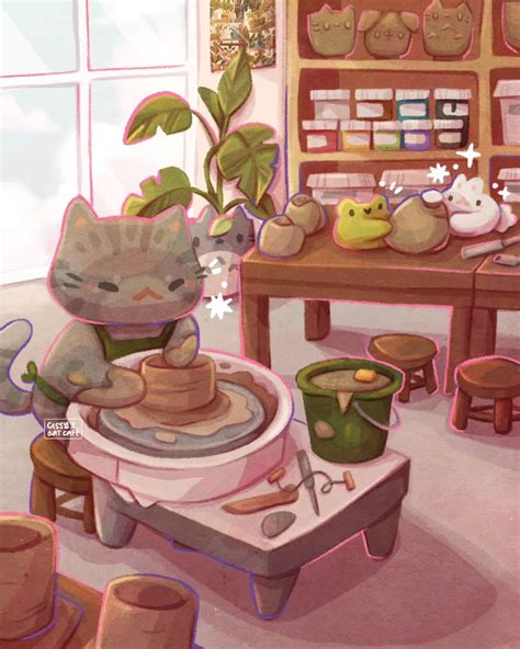 cc 🌈🌸 ️ on Instagram: "A quiet day in the pottery studio 🪴 ️ HAPPY JUNE