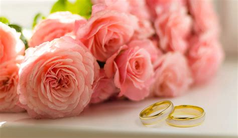 Bague de mariage, rose, roses, bouquet, Photo stock libre - Public ...