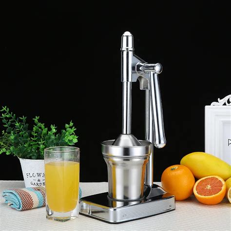 Stainless steel household hand Juicer Orange lemon Juice machine Manual fruit juicer-in Juicers ...