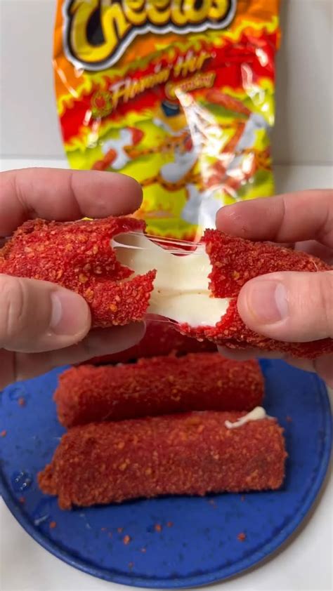 @freddsters flaming hot Cheetos mozzarella sticks | Food drinks dessert, Yummy comfort food ...
