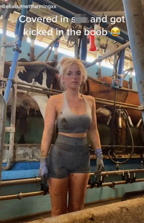 'Gorgeous' farm girl wows fans with looks – despite being 'covered in