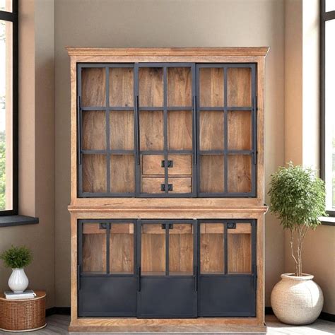 industrial range display cabinet  drawer  sliding door indian hub