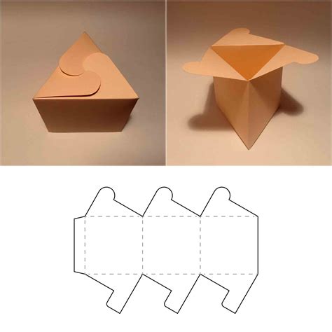 triangle box template triangle container folding box fold inspire