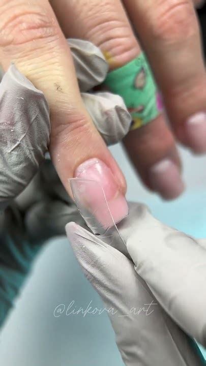 «Голое» наращивание на верхние формы #маникюр #nailart #дизайнногтей # ...