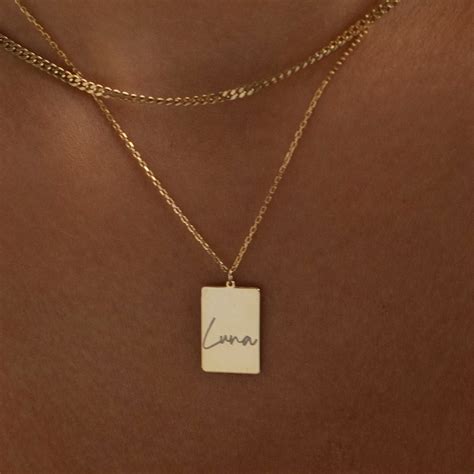 Custom Engraved Necklace - Etsy