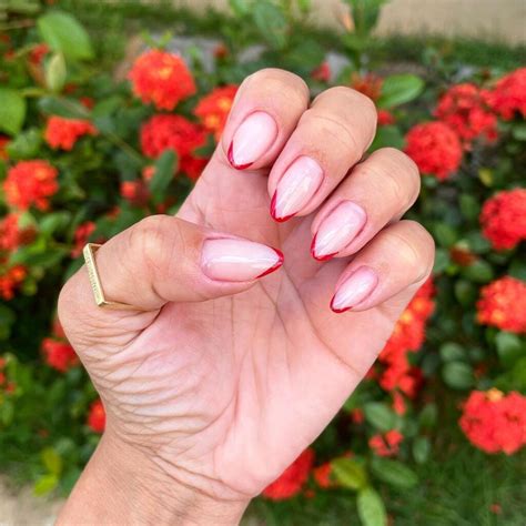 Unhas Com Francesinha Vermelha - Francesinha vermelha: 50 fotos + vídeos para unhas poderosas