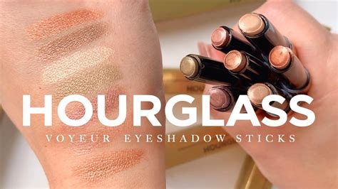 HOURGLASS EYESHADOW STICKS : SWATCHES OF ALL SHADES - YouTube