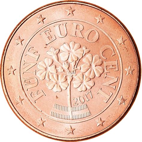 Five Euro Cents 2017, Coin from Austria - Online Coin Club