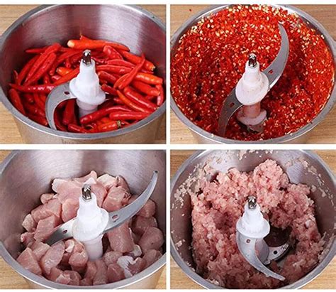 Кухонный измельчитель для мяса, овощей, орехов с металлической чашей 2 ...
