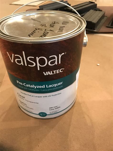 Valspar Pre-Cat Lacquer in Satin for Trim and Cabinets
