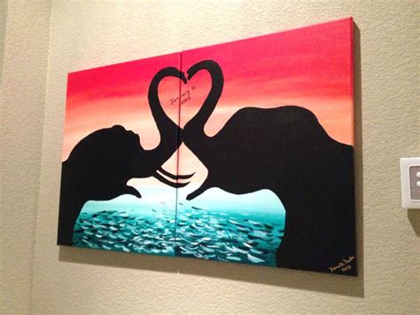 Couple Canvas Painting at PaintingValley.com | Explore collection of ...