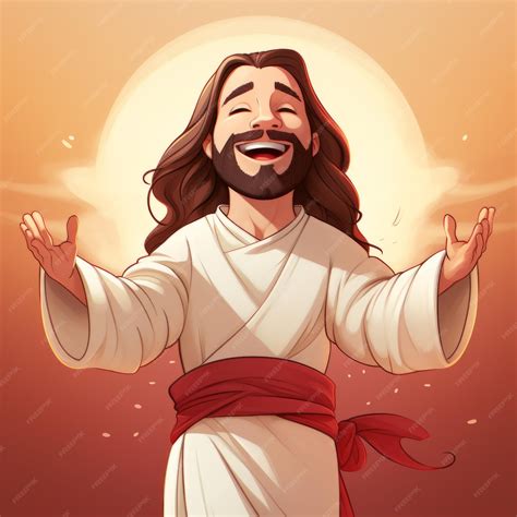Fotos De Jesus Em Desenho Animado - Joyful Jesus Um desenho animado retratando a felicidade de Cristo ...