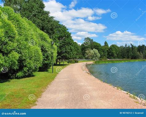 Park with lake stock photo. Image of nature, helsinki - 9078312