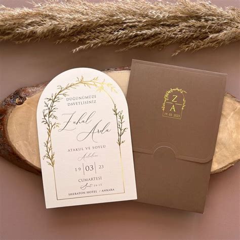 oval kesimli modern davetiye davetiyemarket