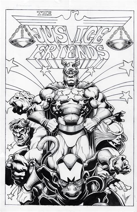 ArtStation - JUSTICE FRIENDS (Dexter's Laboratory) inks