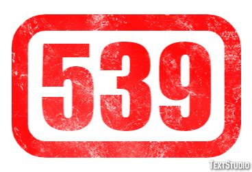 539 Text Effect and Logo Design Number