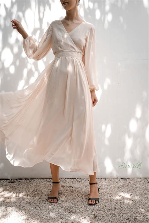 100% Chiffon Silk Wedding Dress/chiffon Dress for - Etsy