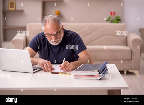 man employee working  home  pandemic stock photo alamy