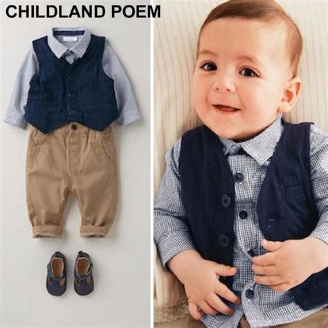 Baby Boys Clothing Set 1 Year Birthday Clothes Kids Infant Gentleman ...