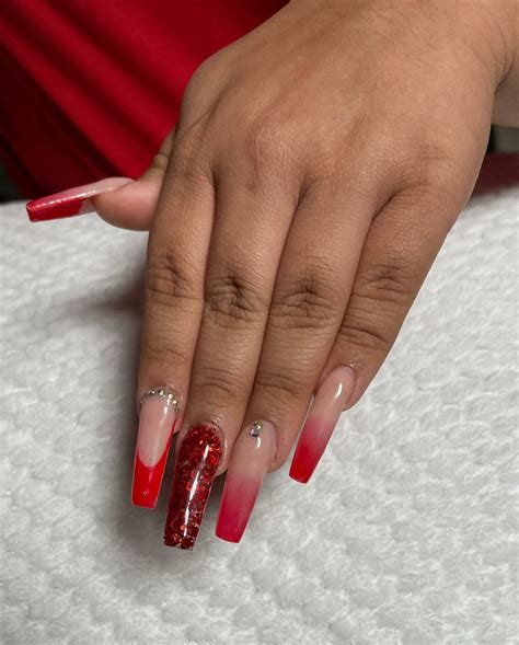 40+ Trendy Red Ombre Coffin Nails For A Bold Statement