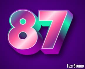 text effect  logo design number