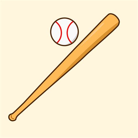 Baseball bat and ball vector illustration 29443369 Vector Art at Vecteezy