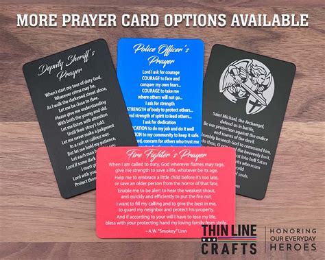 Correction Officer's Prayer Card, Laser Engraved Prayer, Police Supply