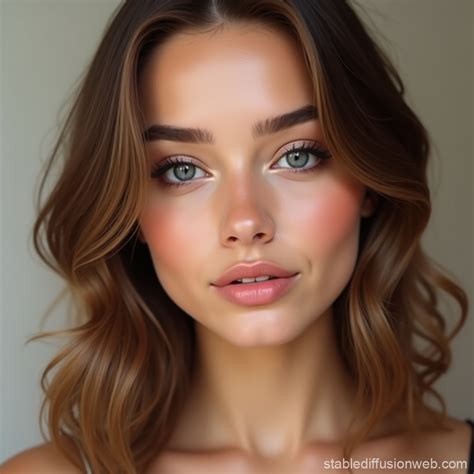 ultra realistic young woman face stable diffusion