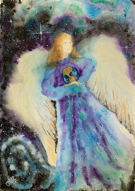 Earth Angel 1, Giclee Fine Art Print, Angel Art Print, Angel Picture