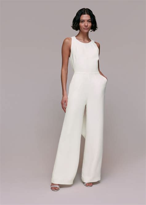 Ivory Tie Back Bridal Jumpsuit | WHISTLES