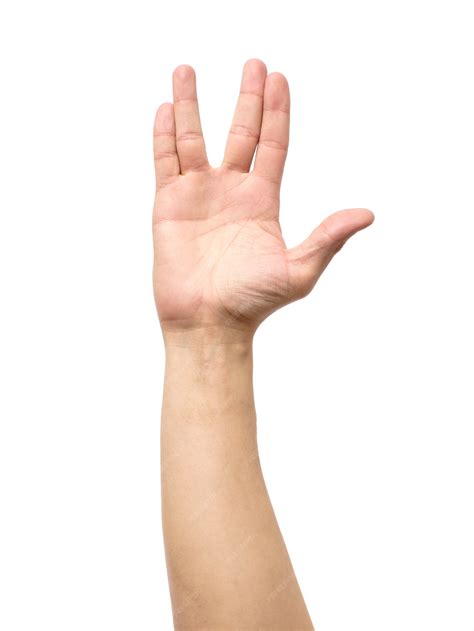 Premium Photo | Male hand showing Vulcan Salute isolated
