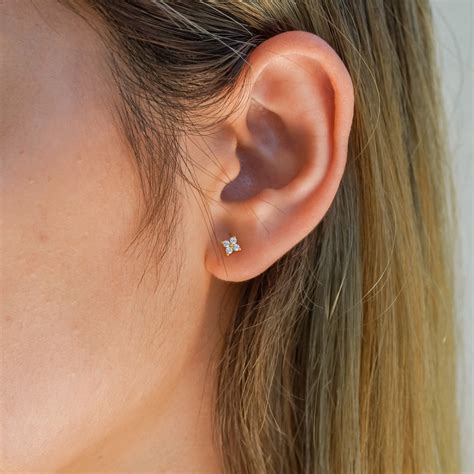 stud earrings gold silver lyang