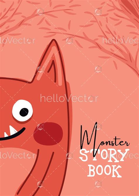 Monster Book Cover Design Illustration - Download Graphics & Vectors