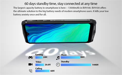Blackview BV9100 (2019) Rugged Smartphone with 13000mAh battery (60 ...