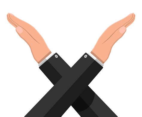 man gestures cross hands   gesture  png