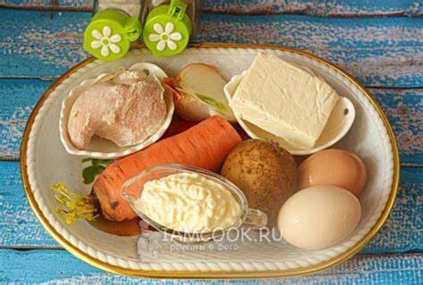 Салат «Невеста» с курицей и плавленым сыром — рецепт с фото пошагово