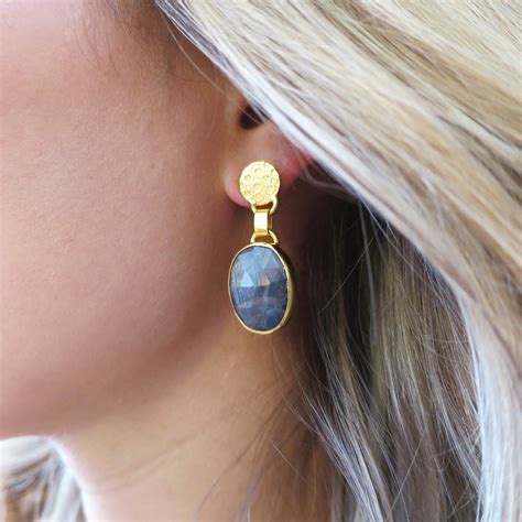 Raw Sapphire Earrings