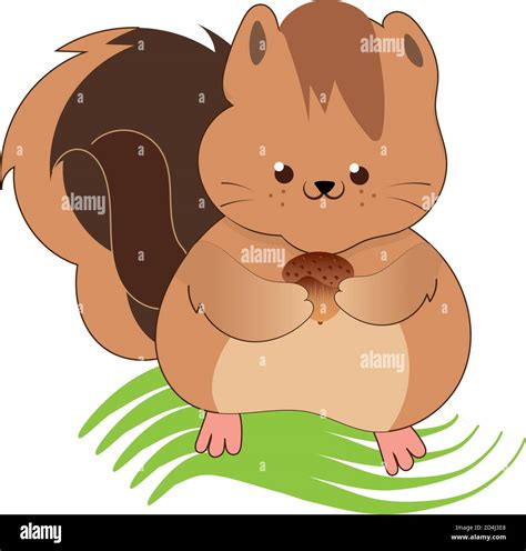 Happy chipmunk kawaii Stock Vector Image & Art - Alamy