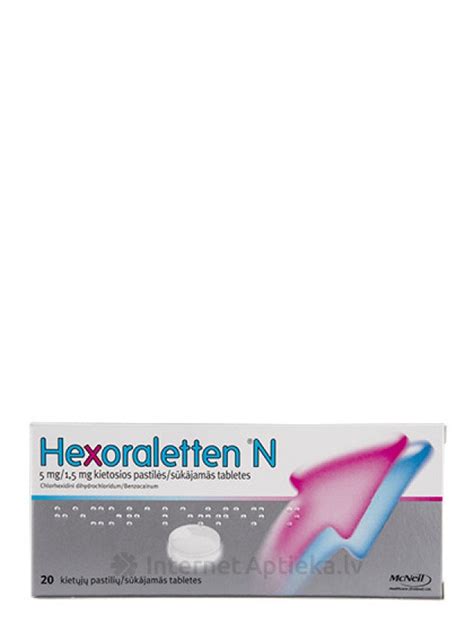 Hexoraletten N, 20 sūkājamās tabletes - InternetAptieka.lv
