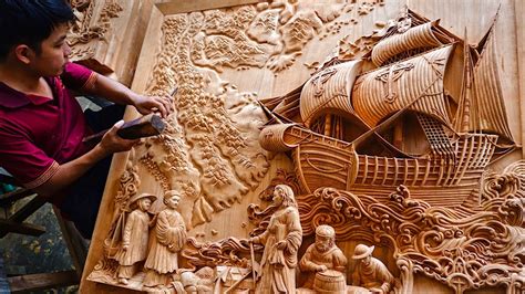 Brown Wood Carving