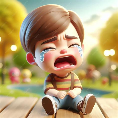 Premium Photo | Child crying heavily with tears flowing