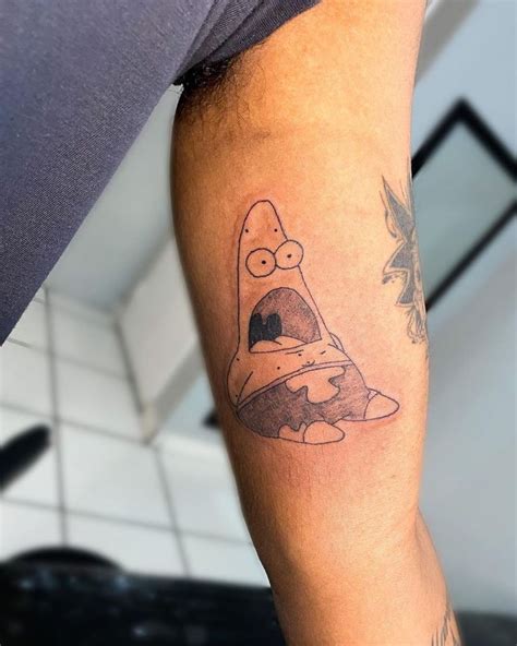 Patrick Star Tattoo | Star tattoos, Fine line tattoos, Tattoos