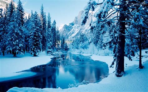 Winter River Landscape