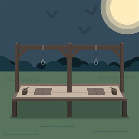 Gallows With Hangman's Rope Illustration 171733 Vector Art at Vecteezy