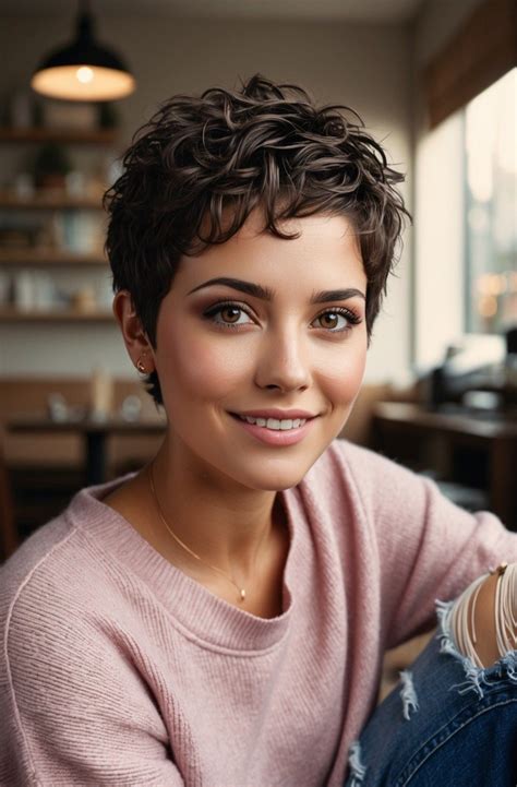 pin  shari dickie  short hair styles curly pixie haircuts hair