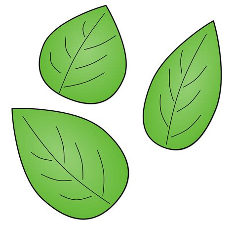 leaves printable green white background
