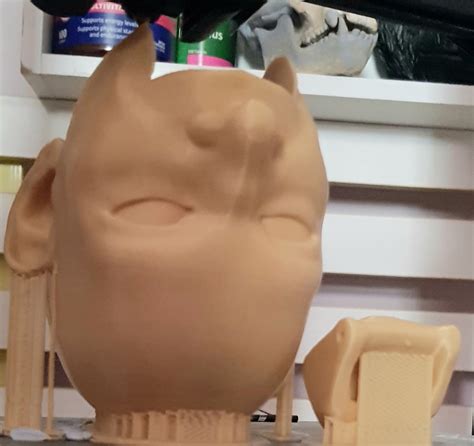 3D printer John Eck head with opening mouth (for doll, marionette