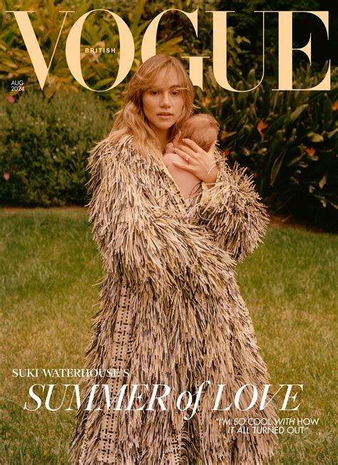 Suki Waterhouse Holds 3-Month-Old Baby Daughter on Cover of 'British Vogue'